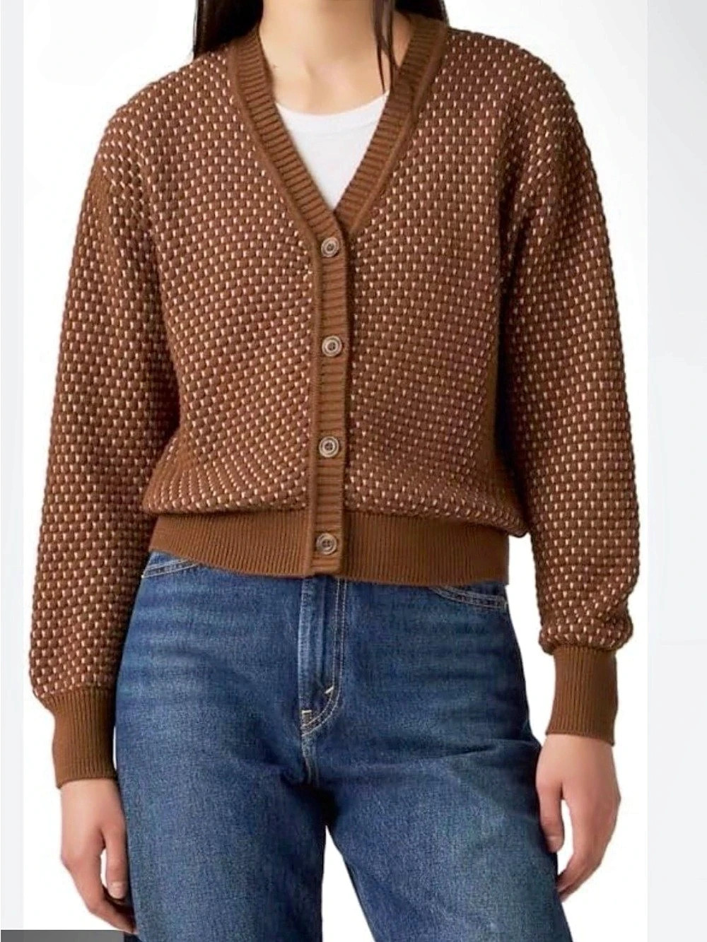 Levi's Women's Snowflake Cardigan in Anneli Geo Bison, Size M